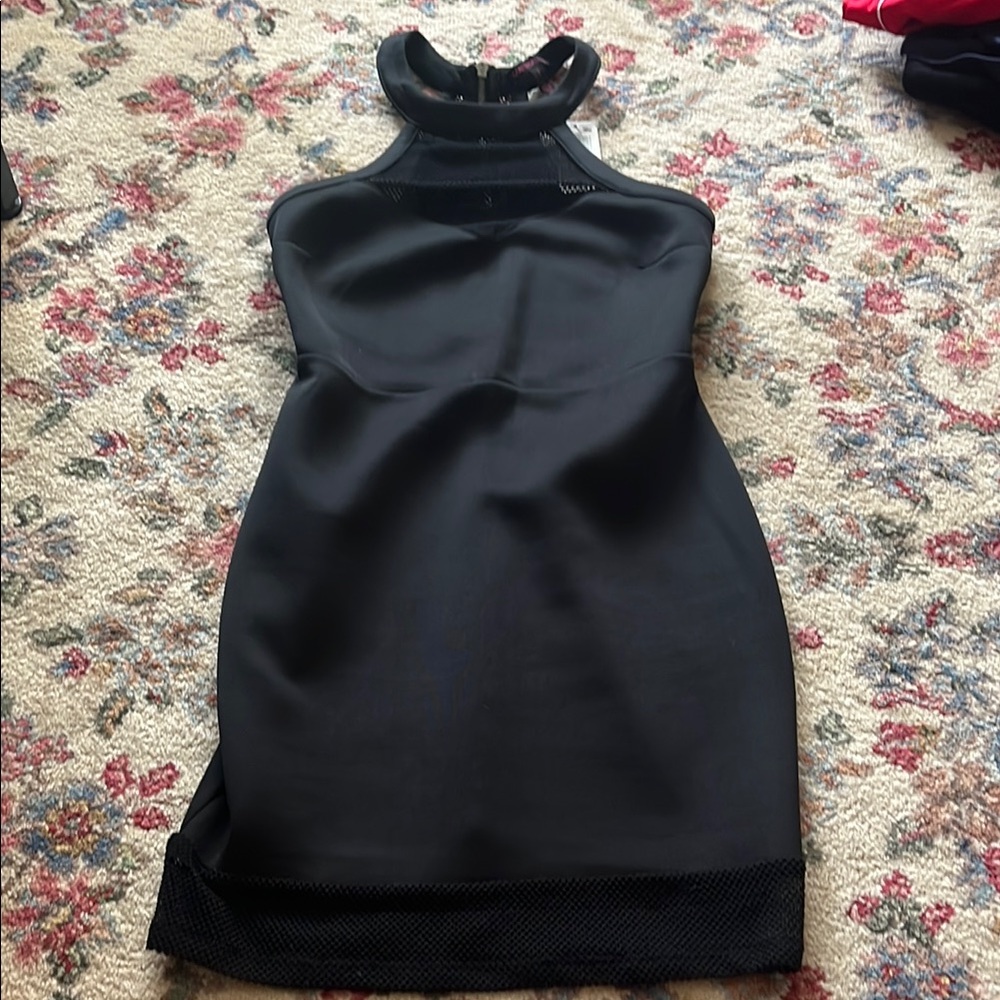 2016 Chic Black Halter cut out dress